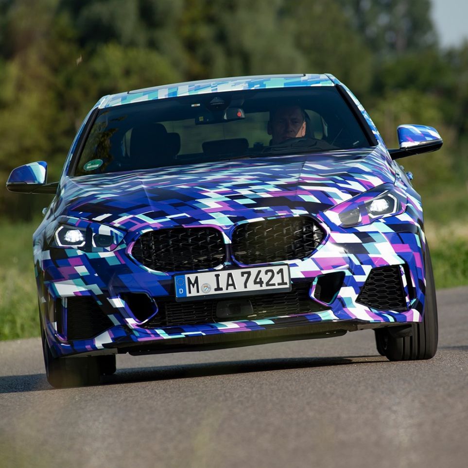BMW 2. seeria Gran Coupé esiosa BMW 2. seeria Gran Coupé F44 2020 maskeeritud prototüüp eestvaates