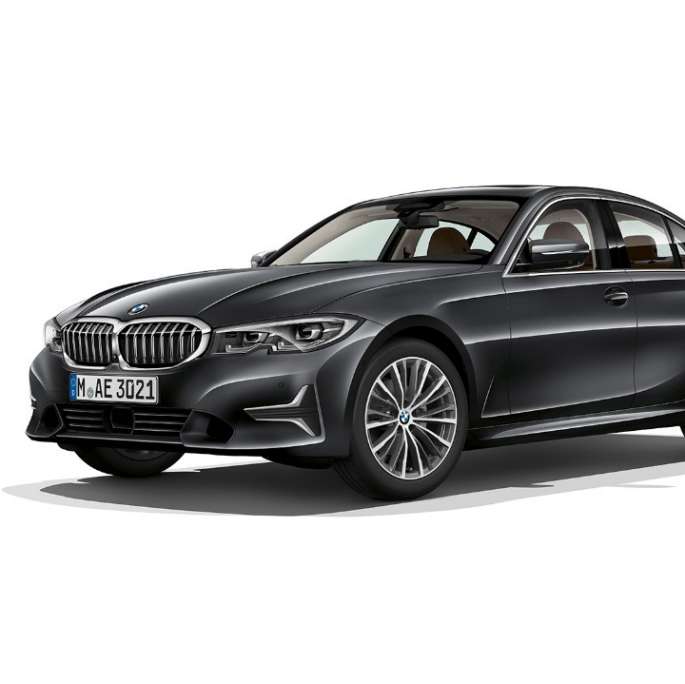 BMW 3. seeria Sedan, mudel Luxury Line. BMW 3. seeria Sedani mudeli Luxury Line foto külgvaates.