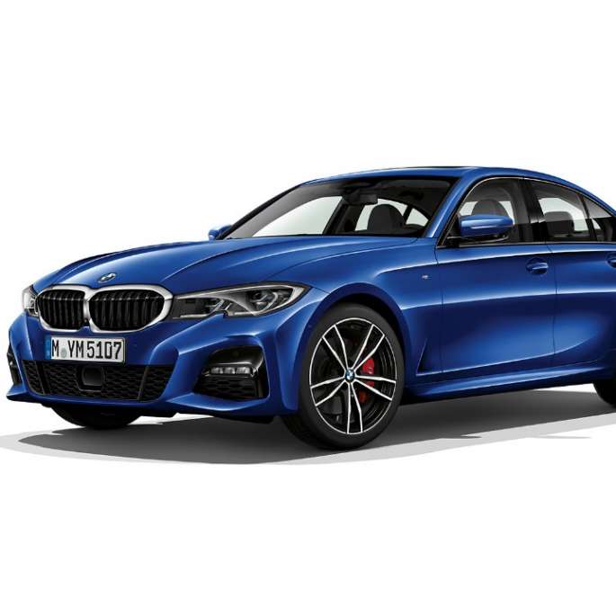 BMW 3. seeria Sedan, mudel M Sport. BMW 3. seeria Sedani mudel M Sport külgvaates.