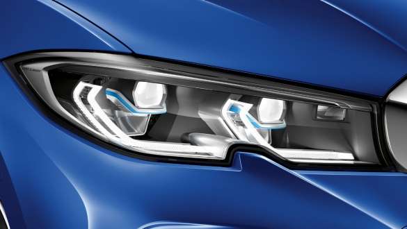 BMW 3. seeria Sedaan (G20), BMW Laserlight. BMW 3. seeria Sedaan (G20), BMW Laserlight. Vasakpoolse BMW Laserlight esitule lähivaade küljelt.