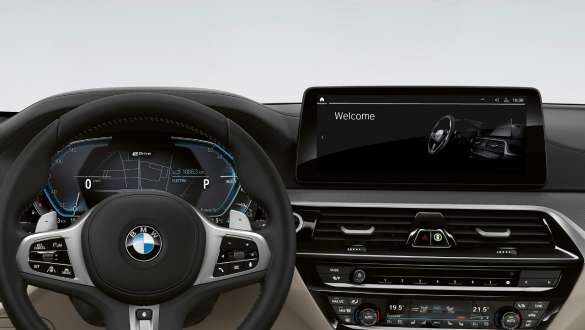 BMW 5. seeria Sedaan G30 salong, BMW Live Cockpit Professional BMW 5. seeria Sedaan G30 Facelift 2020 salong, juhikoht, BMW Live Cockpit Professional