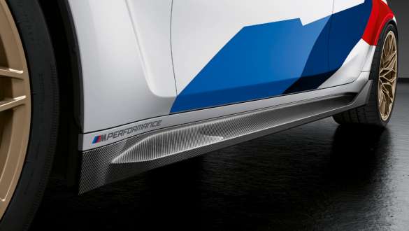 BMW M3 Sedaan G80 2020, M Performance’i süsinikkiust küljekarbi katete siseosad BMW M3 Sedaan G80 2020 M Performance’i süsinikkiust küljekarbi katete siseosad, lähivaade