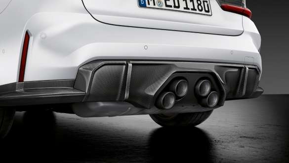 BMW M3 Sedaan G80 2020, M Performance’i süsinikkiust tagumine difuusor BMW M3 Sedaan G80 2020 M Performance’i süsinikkiust tagumine difuusor, lähivaade
