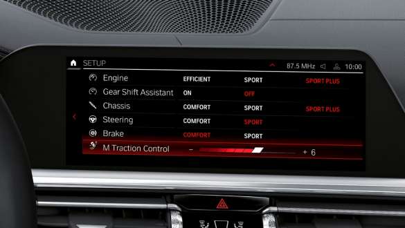 BMW M3 Sedaan G80 2020, M Setup BMW M3 Sedaan G80 2020 BMW M3 salong, keskpaneeli ekraan, M Setup