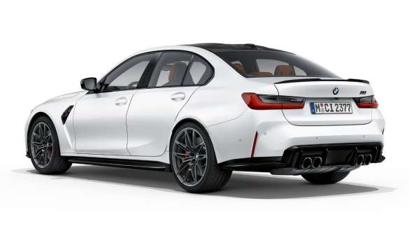 Tagaosa disain, BMW M3 Competition Sedaan G80 2020 Frozen Brilliant White metallik BMW M3 Competition Sedaan G80 2020, Frozen Brilliant White metallik, tagaosa disain, tagantvaade