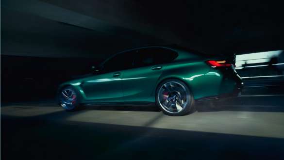 Spetsiaalne M-vedrustus, BMW M3 Sedaan G80 2020 BMW M3 Sedaan G80 2020, Isle of Man Green, spetsiaalne M-vedrustus, külgvaade