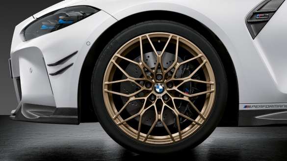 20-/21-tollised M Performance’i sepisveljed 1000 M Frozen Gold Bronze, BMW M3 Sedaan G80 2020 BMW M3 Sedaan G80 2020, 20-/21-tollised M Performance’i sepisveljed 1000 M Frozen Gold Bronze, lähivõte
