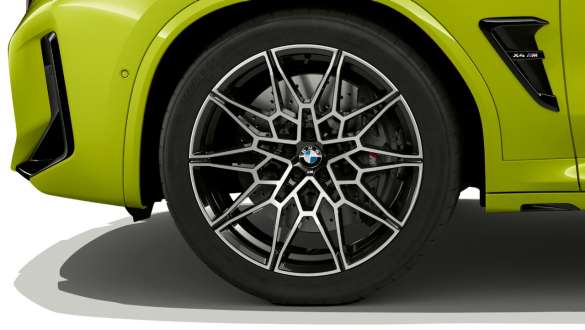 21-tollised M-kergmetallveljed V-spoke style 765 M, BMW X4 M Competition F98 LCI Facelift 2021 BMW X4 M Competition F98 LCI Facelift 2021, toonis Sao Paulo Yellow, 21-tollised M-kergmetallveljed V-spoke style 765 M, lähivõte
