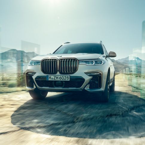 BMW X7 M50d, eestvaade BMW X7 M50d Mineral White, eestvaade, G07, 2019