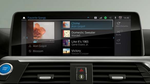BMW iX3 G08 Connected Music (sh Spotify) BMW iX3 G08 2020 salong, keskpaneeli ekraan, Connected Music (sh Spotify)