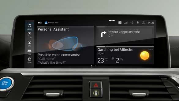 BMW iX3 G08 BMW intelligentne isiklik assistent BMW iX3 G08 2020 salong, keskpaneeli ekraan, BMW intelligentne isiklik assistent