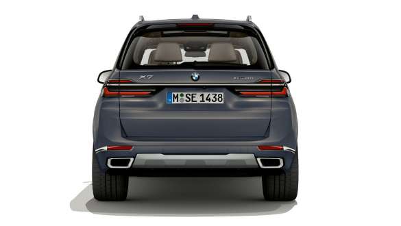 BMW X7 G07 LCI, tagantvaade, Sparkling Copper Grey metallik, Design Pure Excellence BMW X7 G07 LCI, tagantvaade seismas, Sparkling Copper Grey metallik, Design Pure Excellence