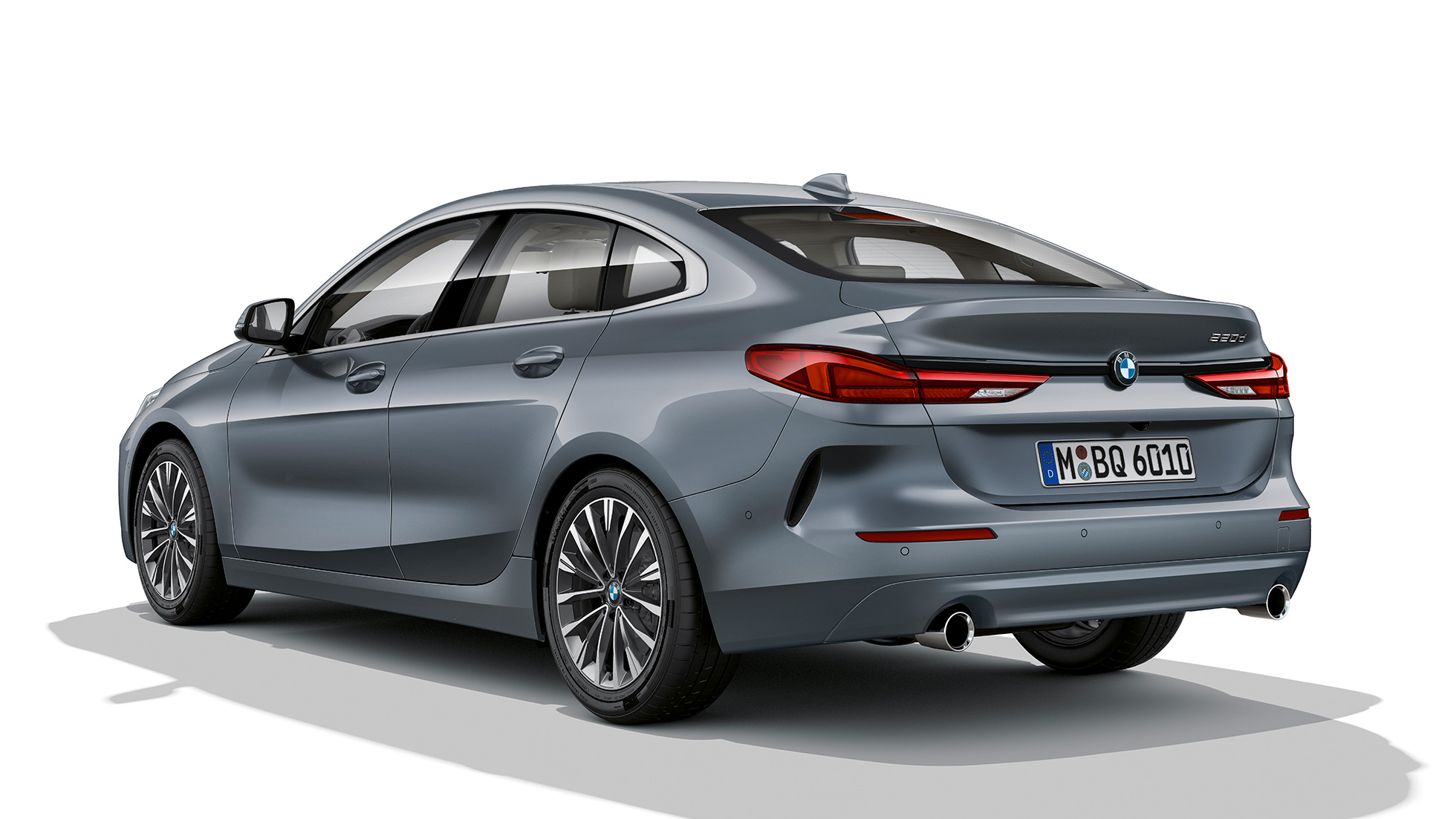 17-tollised kergmetallveljed, BMW 2. seeria Gran Coupé mudel Luxury Linel Luxury Line 17-tollised kergmetallveljed, BMW 2.seeria Gran Coupé mudel Luxury Line toonis Storm Bay metallik, F44 kolm neljandikku külgvaade