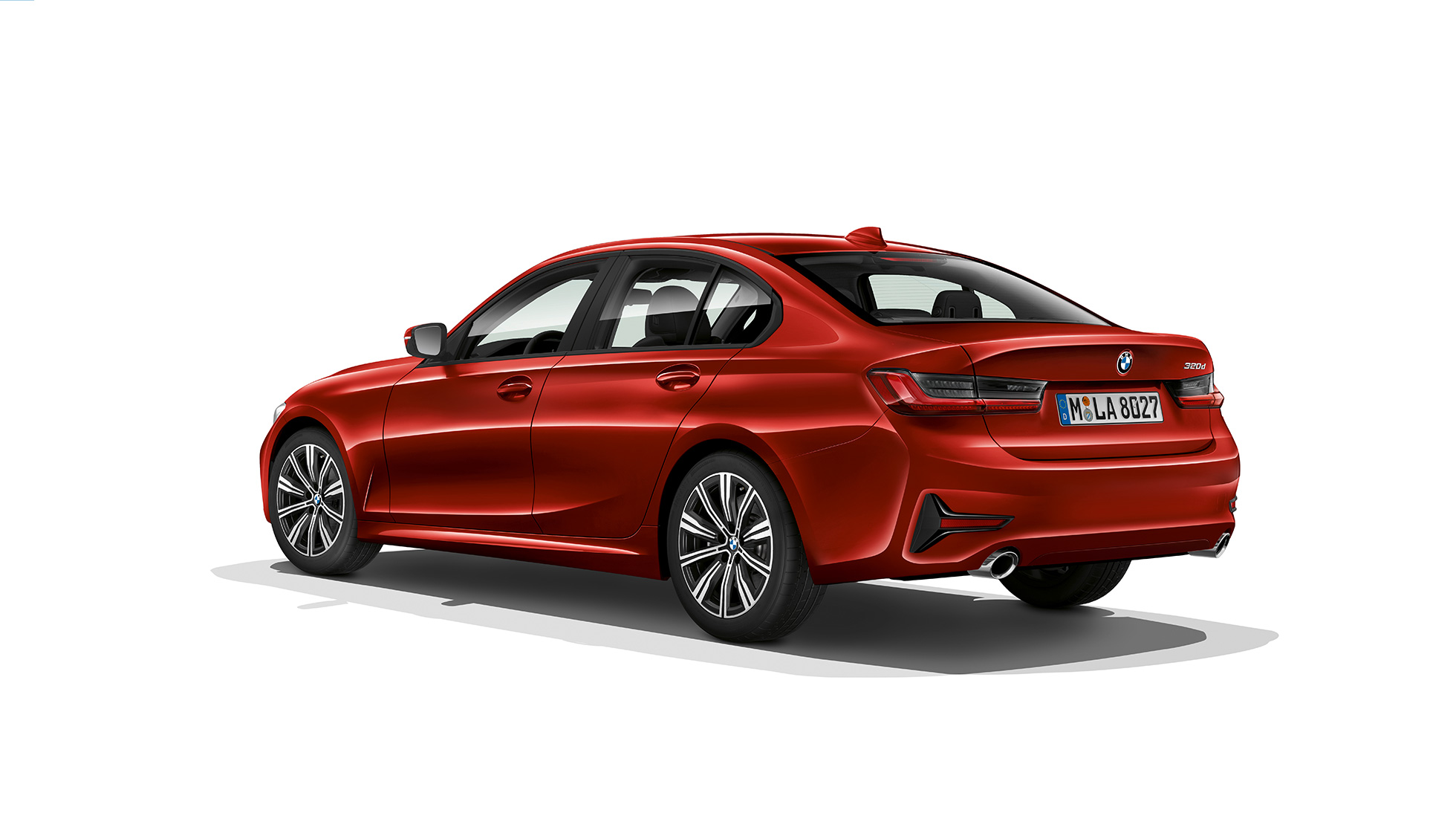 BMW 3. seeria Sedan, mudel Advantage tagant. BMW 3. seeria Sedan mudel Advantage kolm neljandikku tagantvaates.