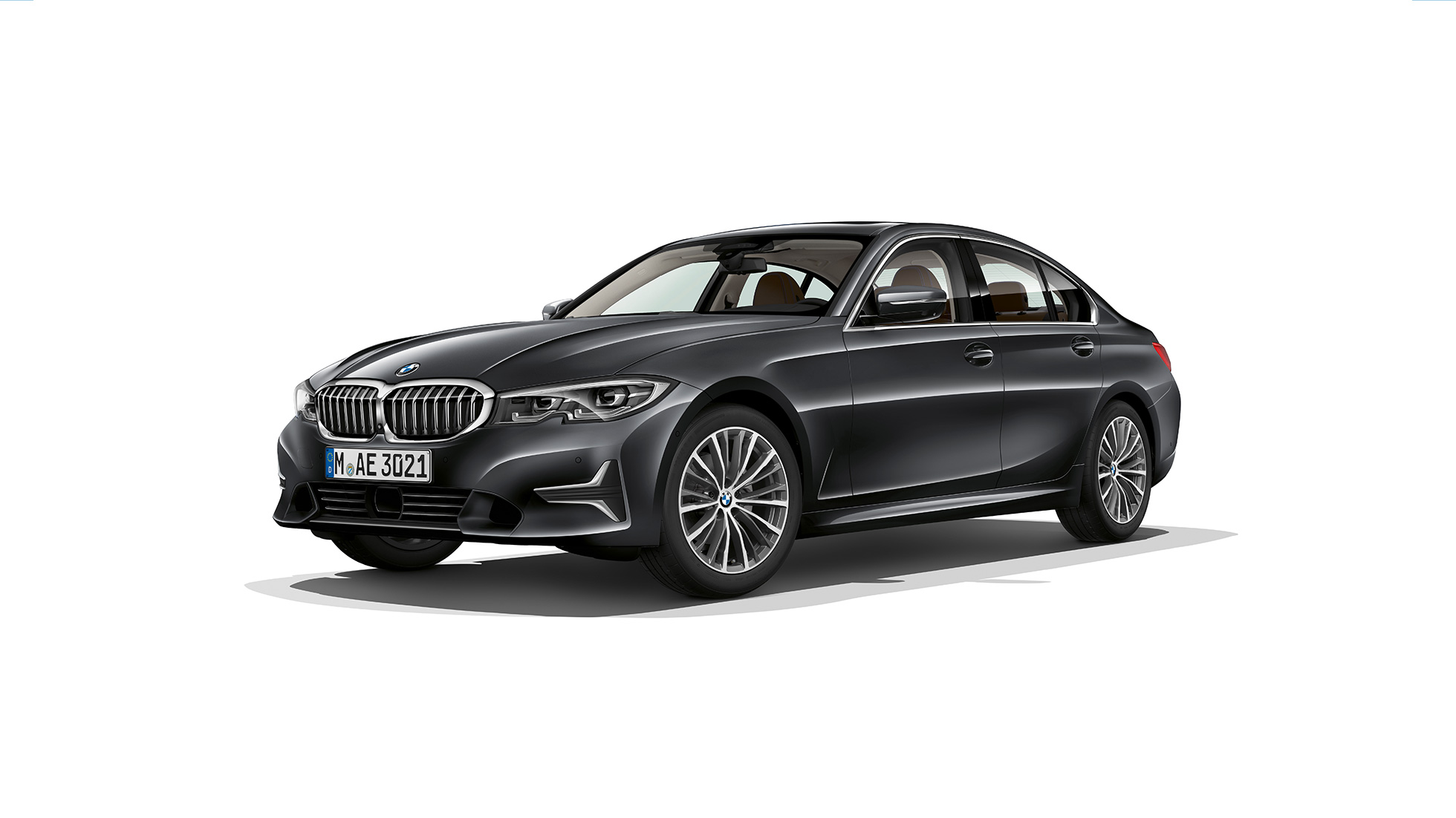 BMW 3. seeria Sedan, mudel Luxury Line. BMW 3. seeria Sedani mudeli Luxury Line foto külgvaates.