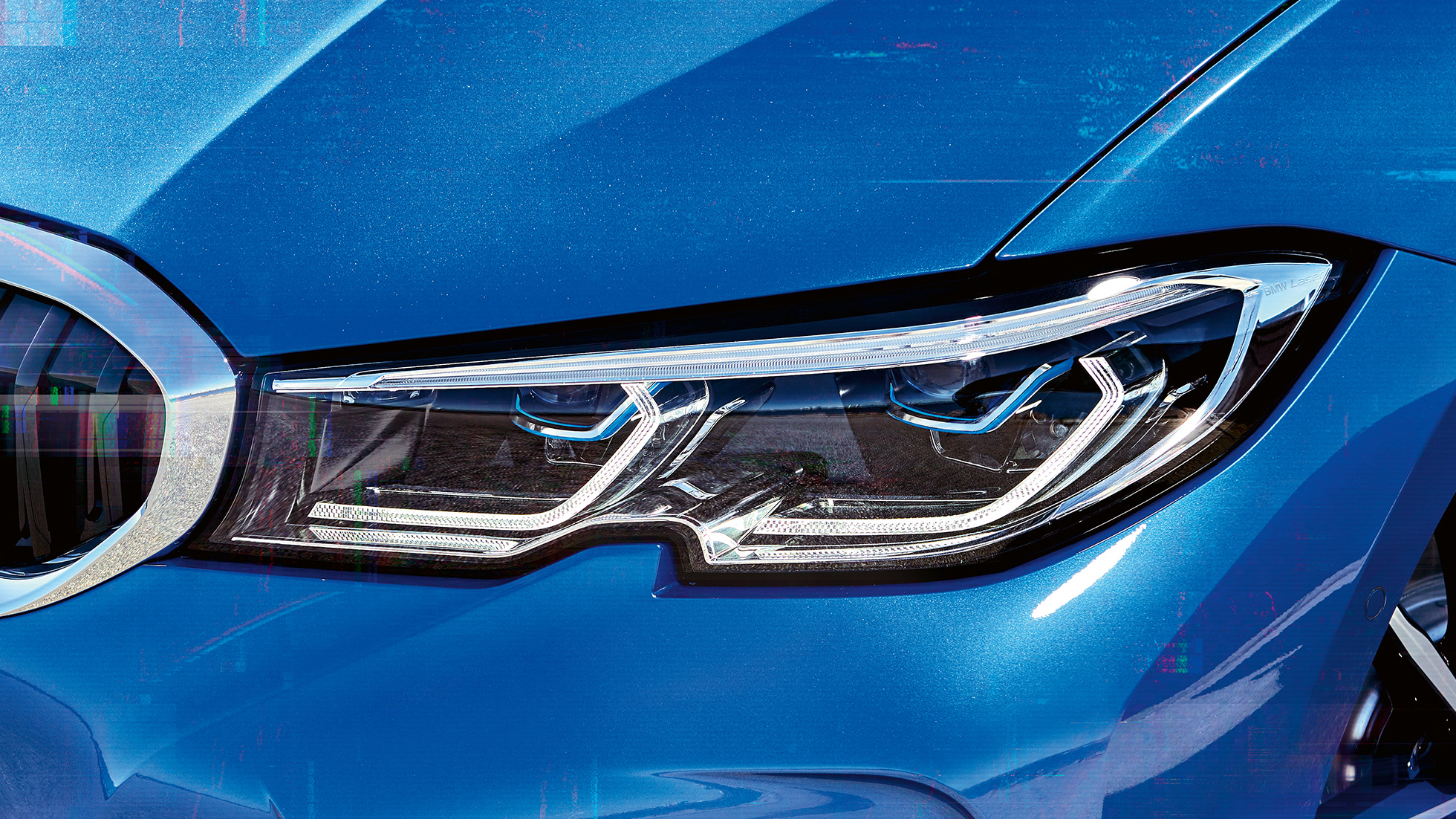 BMW 3. seeria Sedan, BMW Laserlight Parempoolse BMW Laserlight esitule lähivaade küljelt.