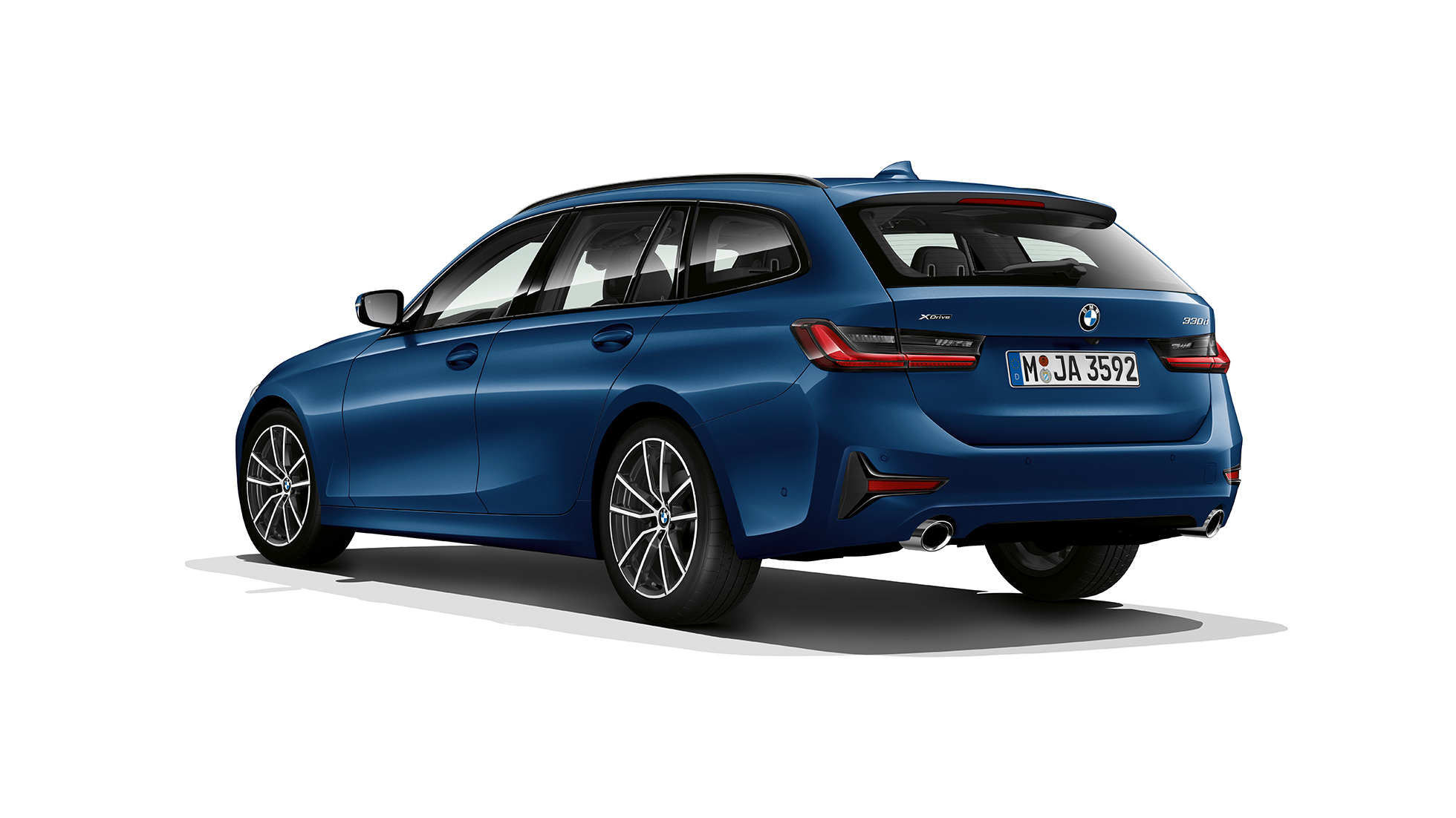 Mudel Sport Line, kolm neljandikku tagantvaade BMW 3.seeria Touring, mudeli Sport Line kolm neljandikku tagantvaade