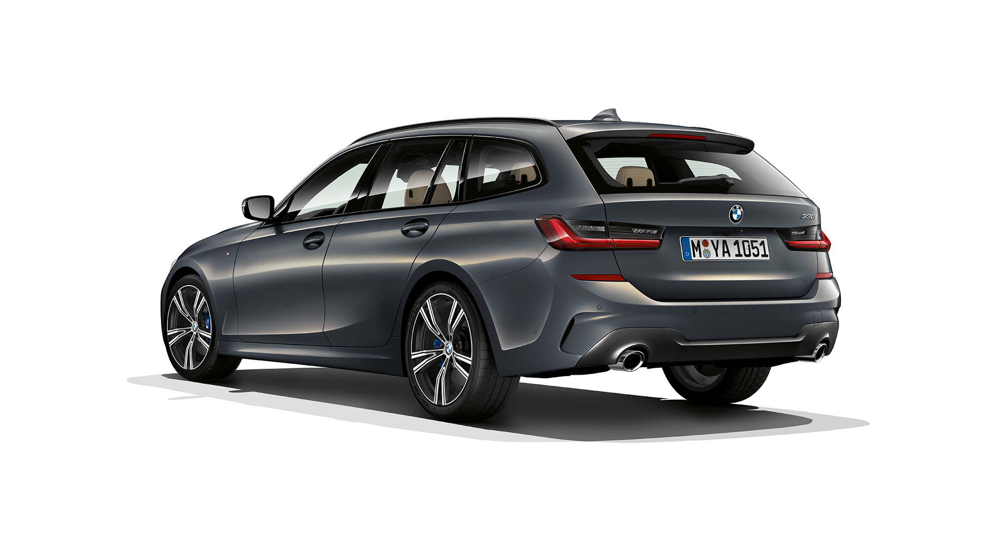 BMW M Sport, kolm neljandikku tagantvaade BMW 3.seeria Touring, M Sport kolm neljandikku tagantvaade