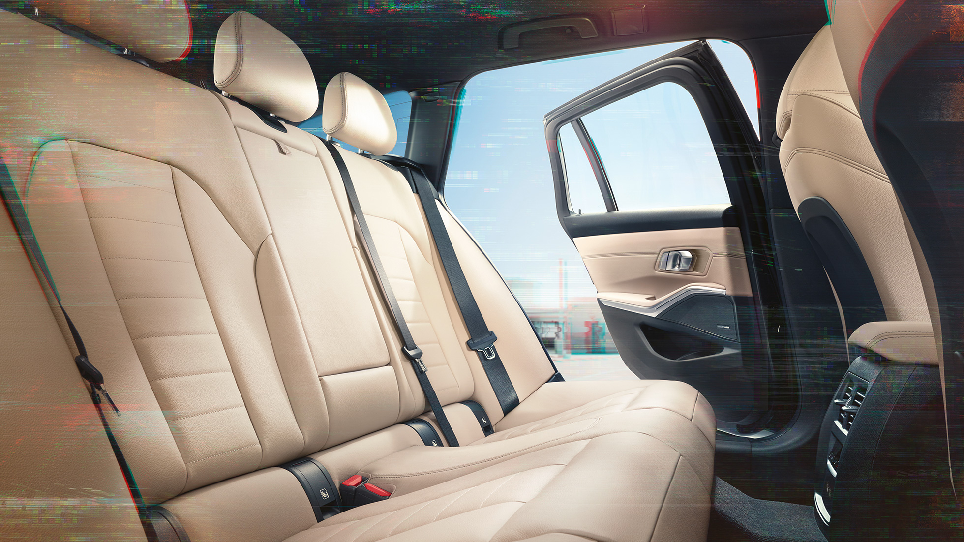 BMW 3er Touring, tagaistme detailne vaade BMW 3er Touring, tagaistme ja istmekatete detailne vaade