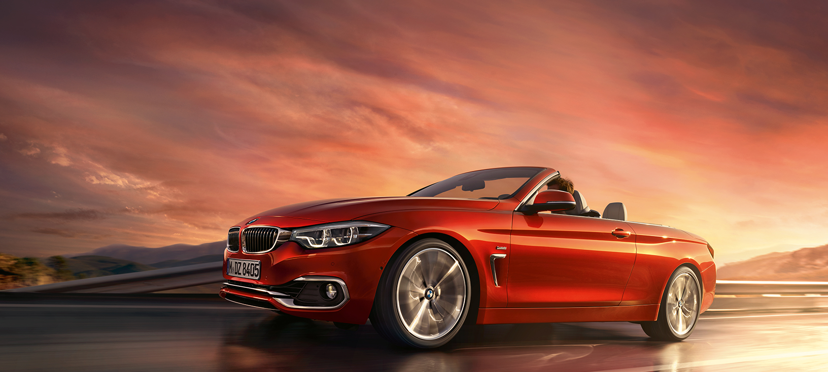BMW 4. seeria Cabrio pilt sõitmise ajal BMW 4. seeria Cabrio pilt sõitmise ajal