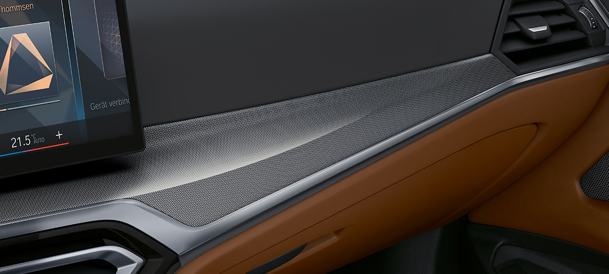 BMW Individual salongi kõrgläikega salongi dekoratiivliistud 'Aluminium Fabric' koos Pearl Chrome detailidega, BMW 4. seeria Cabrio Individual G23 2020, salong BMW Individual salongi kõrgläikega dekoratiivliistud 'Aluminium Fabric' koos Pearl Chrome detailidega, BMW 4. seeria Cabrio Individual G23 2020, salong