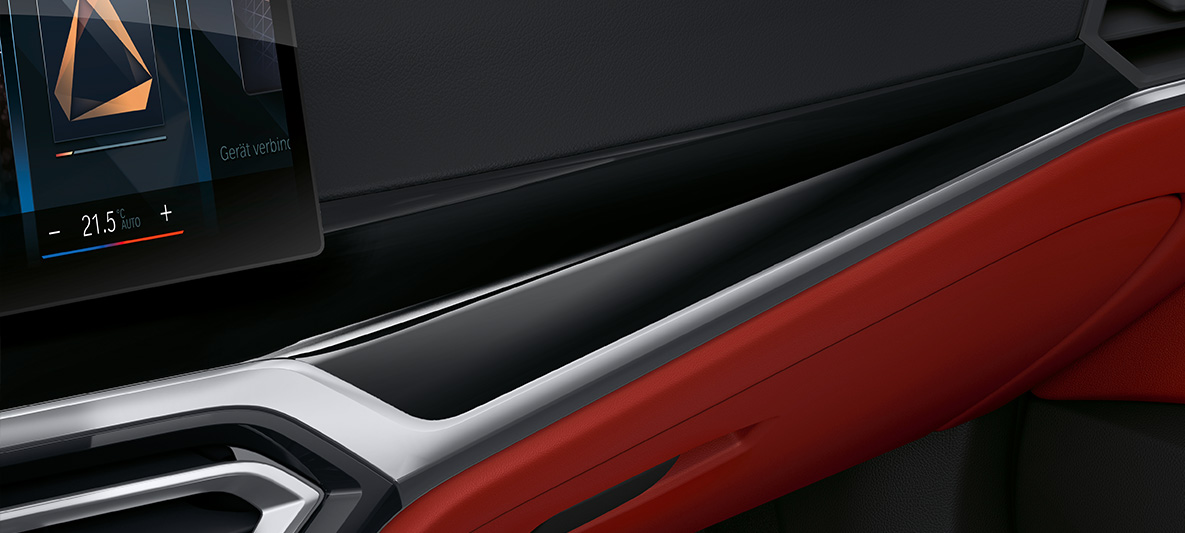 BMW 4. seeria Gran Coupé G26 2021, salongi dekoratiivliistud Piano Finish Black, salong BMW 4. seeria Gran Coupé G26 2021, BMW Individuali salongi dekoratiivliistud Piano Finish Black, salong