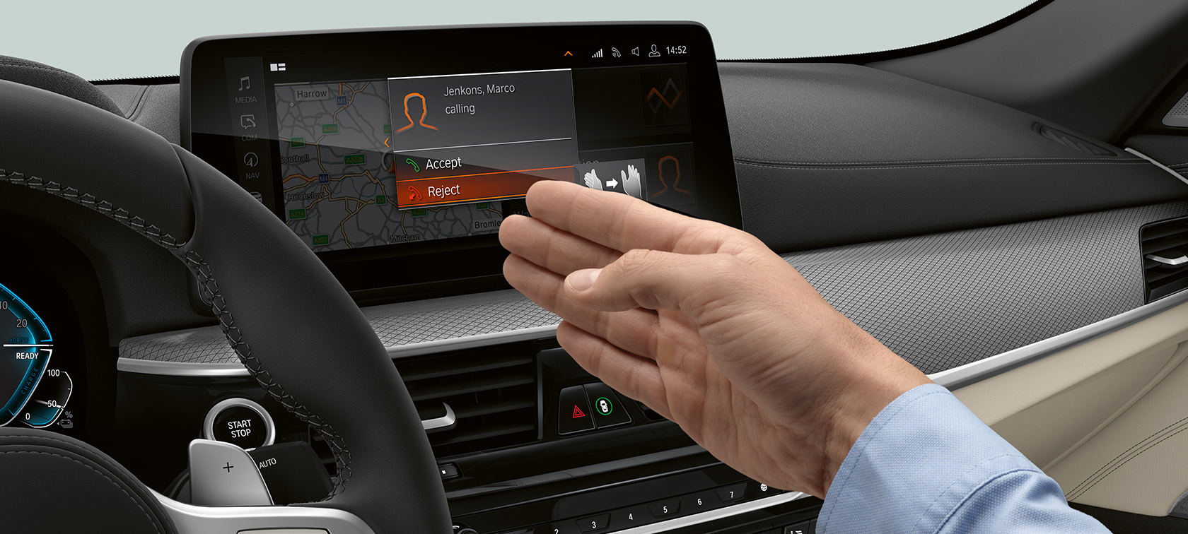 BMW 5. seeria Sedaan G30 tehnoloogiad 2020 uuendustega BMW 5. seeria sedaani G30 displei