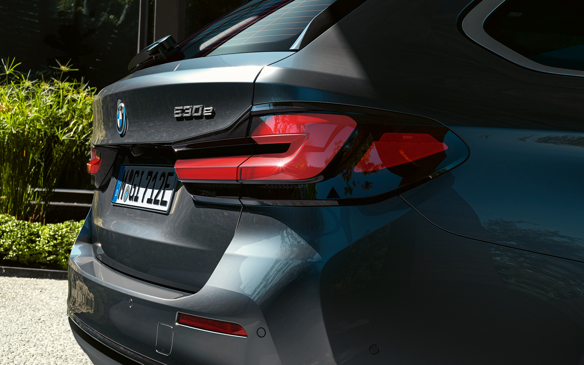 3D ruumilised tagatuled, BMW 5. seeria Touring G31 LCI 3D ruumilised tagatuled, BMW 5. seeria Touring G31 Facelift 2020, Sophisto Grey, tagaosa lähivaade