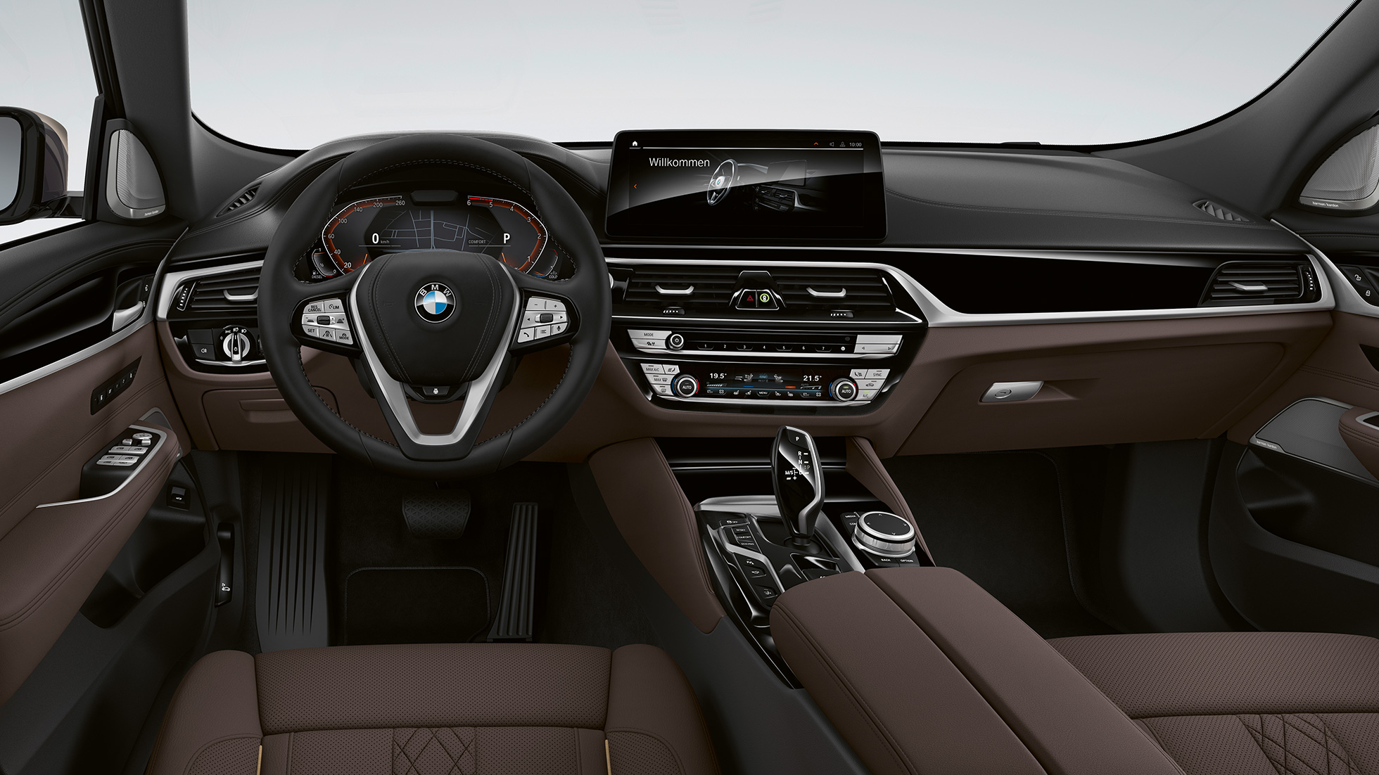 BMW 6. seeria Gran Turismo Luxury Line G32 2020 juhikoht BMW 6. seeria Gran Turismo G32 640d xDrive 2020 Luxury Line, salong, eksklusiivne nahksisu „Nappa“ Mokka