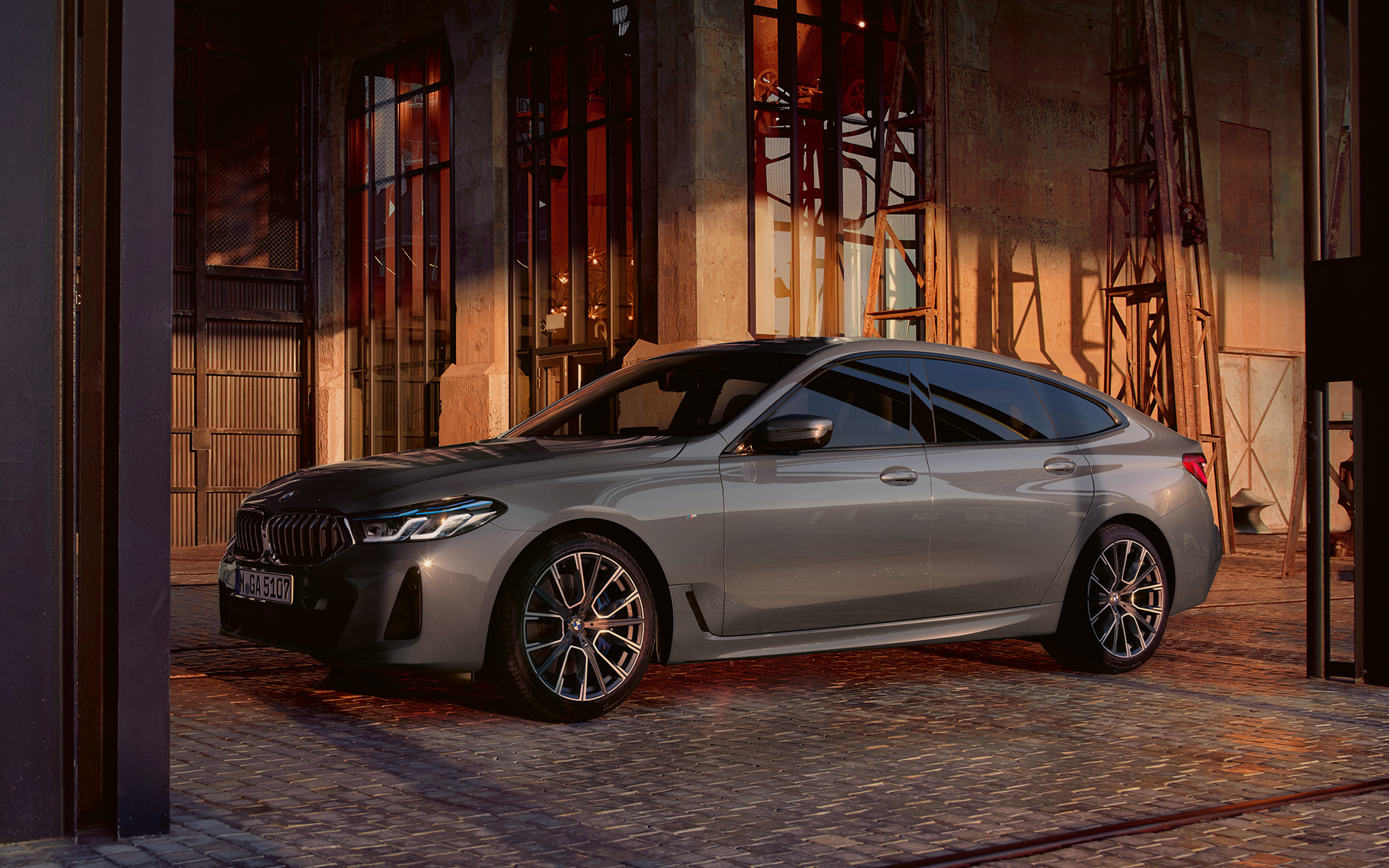 BMW 6. seeria Gran Turismo G32 2020 siluett BMW 6. seeria Gran Turismo 640i xDrive G32 2020 Bernina Grey külgvaade