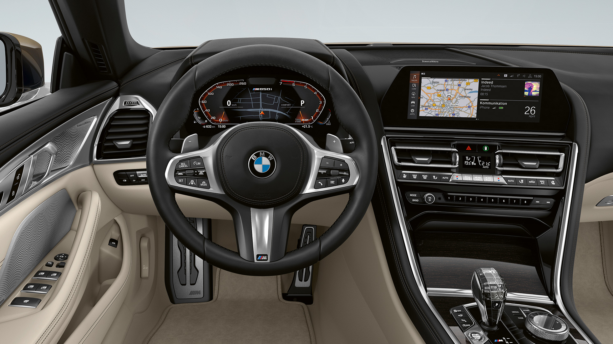 BMW M850i xDrive, Dravit Grey metallik, juhiiste nahkkattega M-rooliga. BMW M850i xDrive, Dravit Grey metallik, juhiiste nahkkattega M-rooliga.