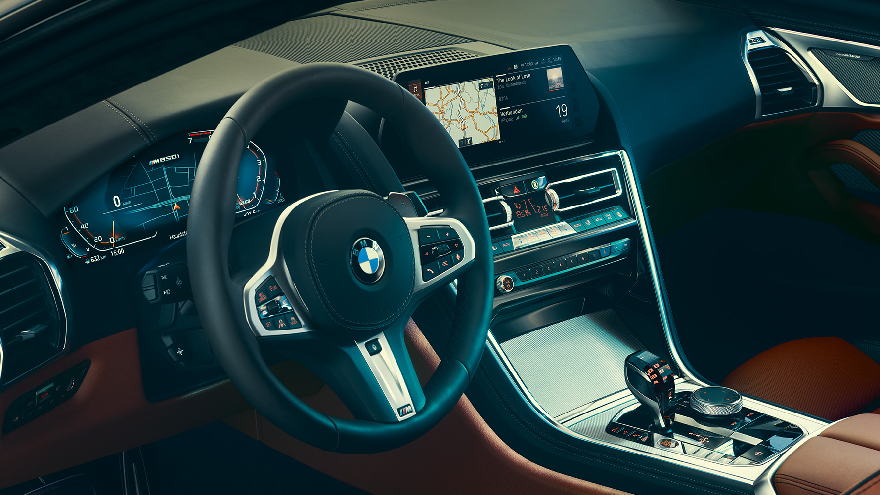 BMW 8. seeria Coupé, juhikoht BMW 8. seeria Coupé juhikoha lähivõte.