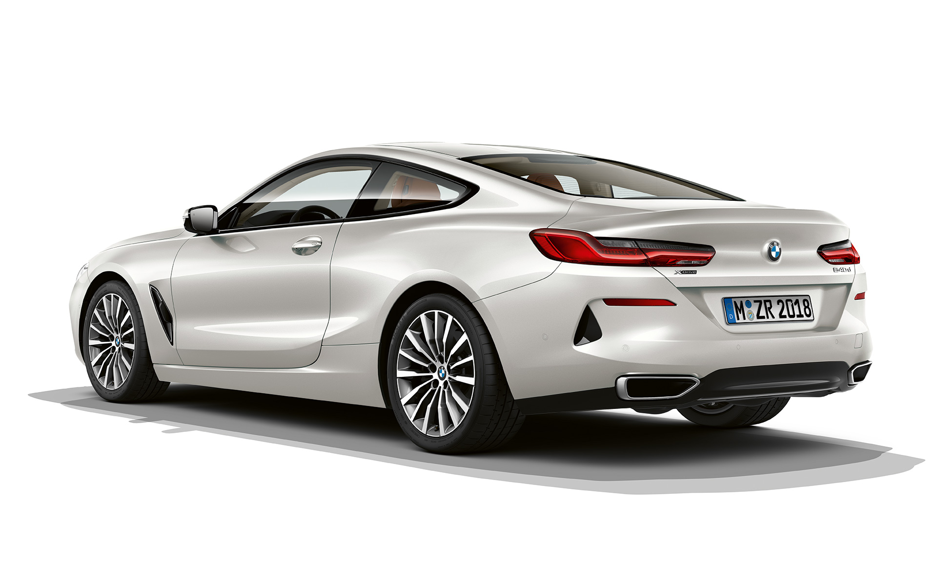BMW 8. seeria Coupé, Bluestone metallik Toonis Bluestone metallik BMW 8. seeria Coupé pilt valgel taustal.