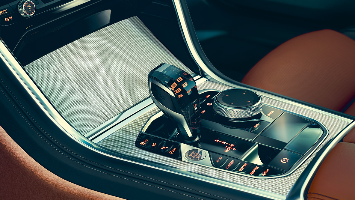 BMW 8. seeria Coupé klaasdetailid. BMW 8. seeria Coupé salongi klaasidetailide lähivaade.