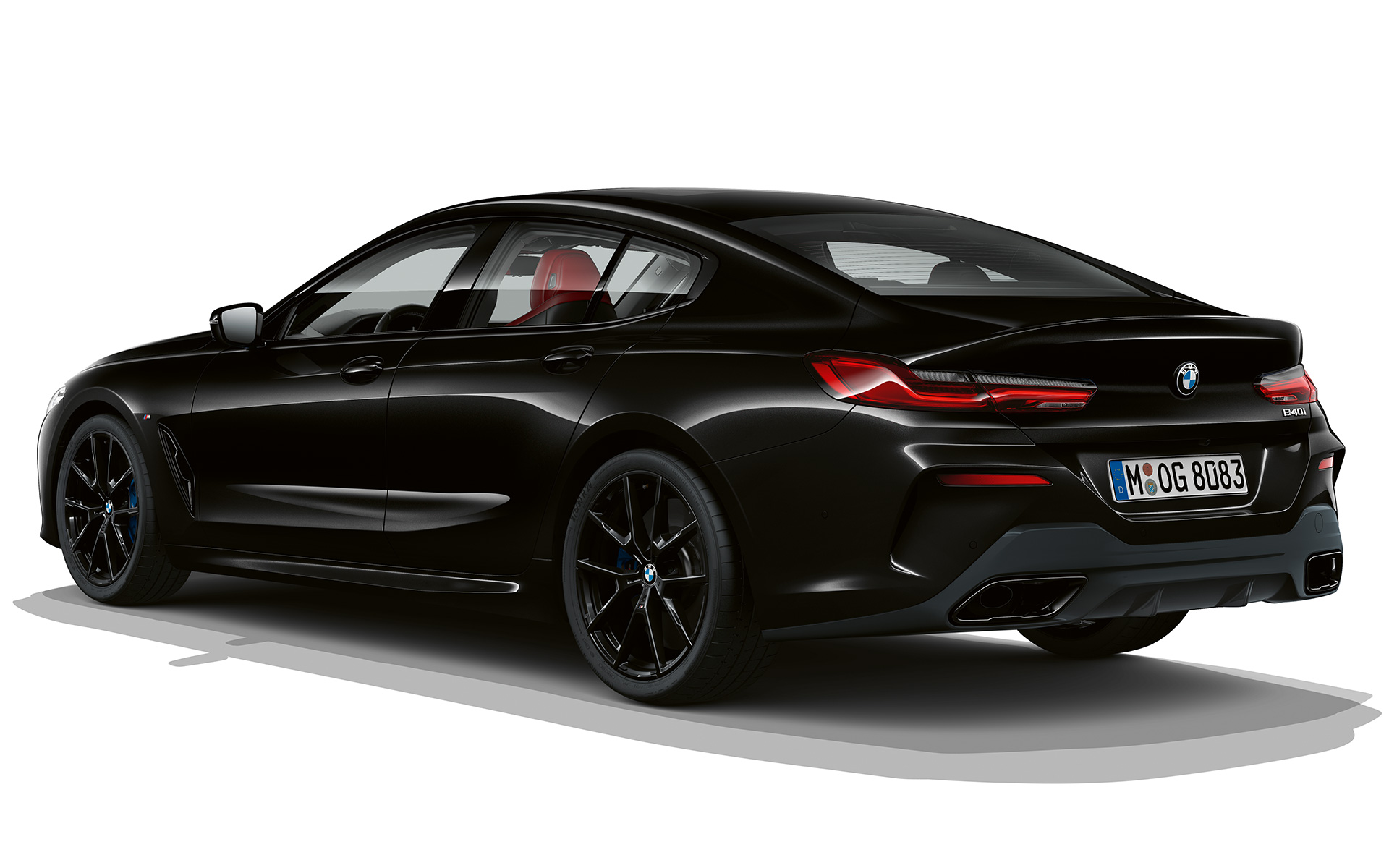 Dark Seductioni kolm neljandikku tagantvaade BMW 8. seeria Gran Coupé, Dark Seductioni kolm neljandikku tagantvaade
