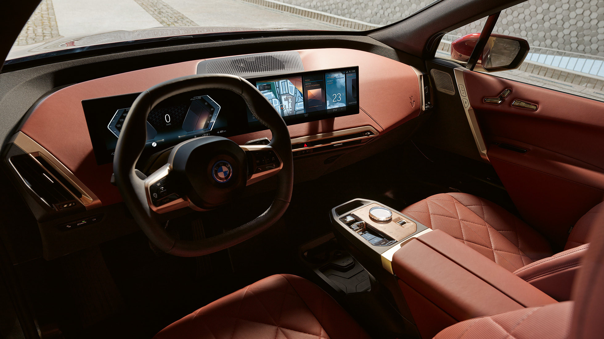 BMW iX i20 kasutajaliides juhikoht Castanea BMW iX i20 salong kasutajaliides iDrive juhikoht Castanea