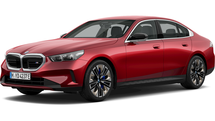 BMW i-seeria, BMW i5 M60 xDrive G60 elektriauto, kolm neljandikku külgvaade BMW i-seeria, BMW i5 M60 xDrive G60 elektriauto, kolm neljandikku külgvaade