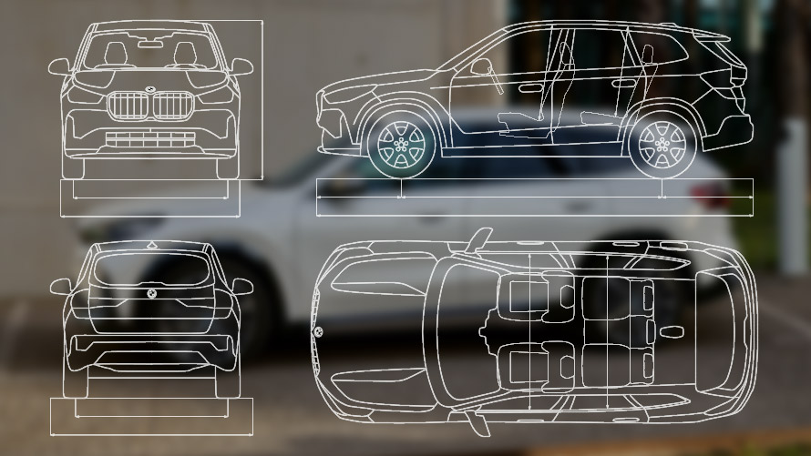 BMW iX1 U11 elektriauto 2022, Mineral White metallik, külgvaade BMW iX1 xDrive30 U11 elektriauto 2022, Mineral White metallik, külgvaade, parkimiskohal laadimas betoonseina taustal