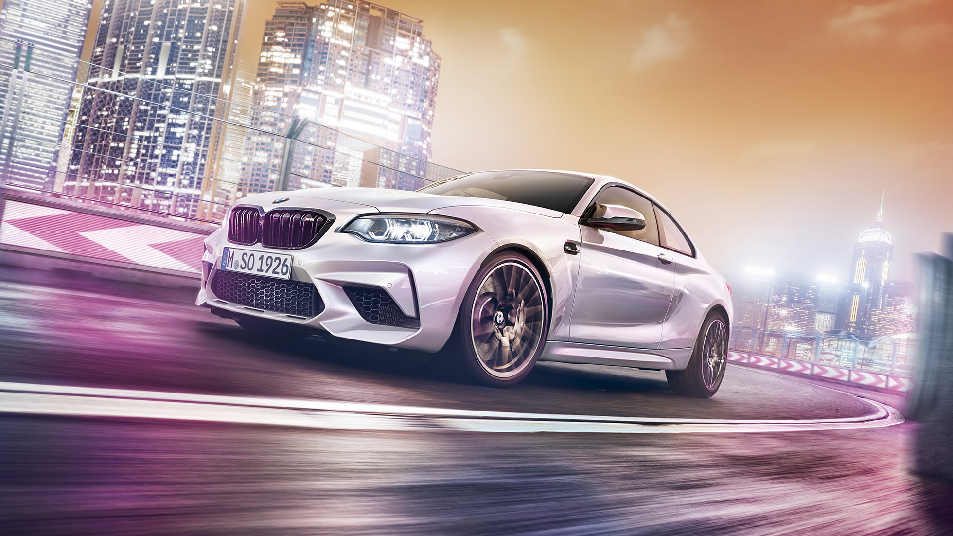 BMW M2 Competition F87 välisdisain BMW M2 Competition F87 2018 Hockenheim Silver metallik, välisdisain kolm neljandikku eestvaades