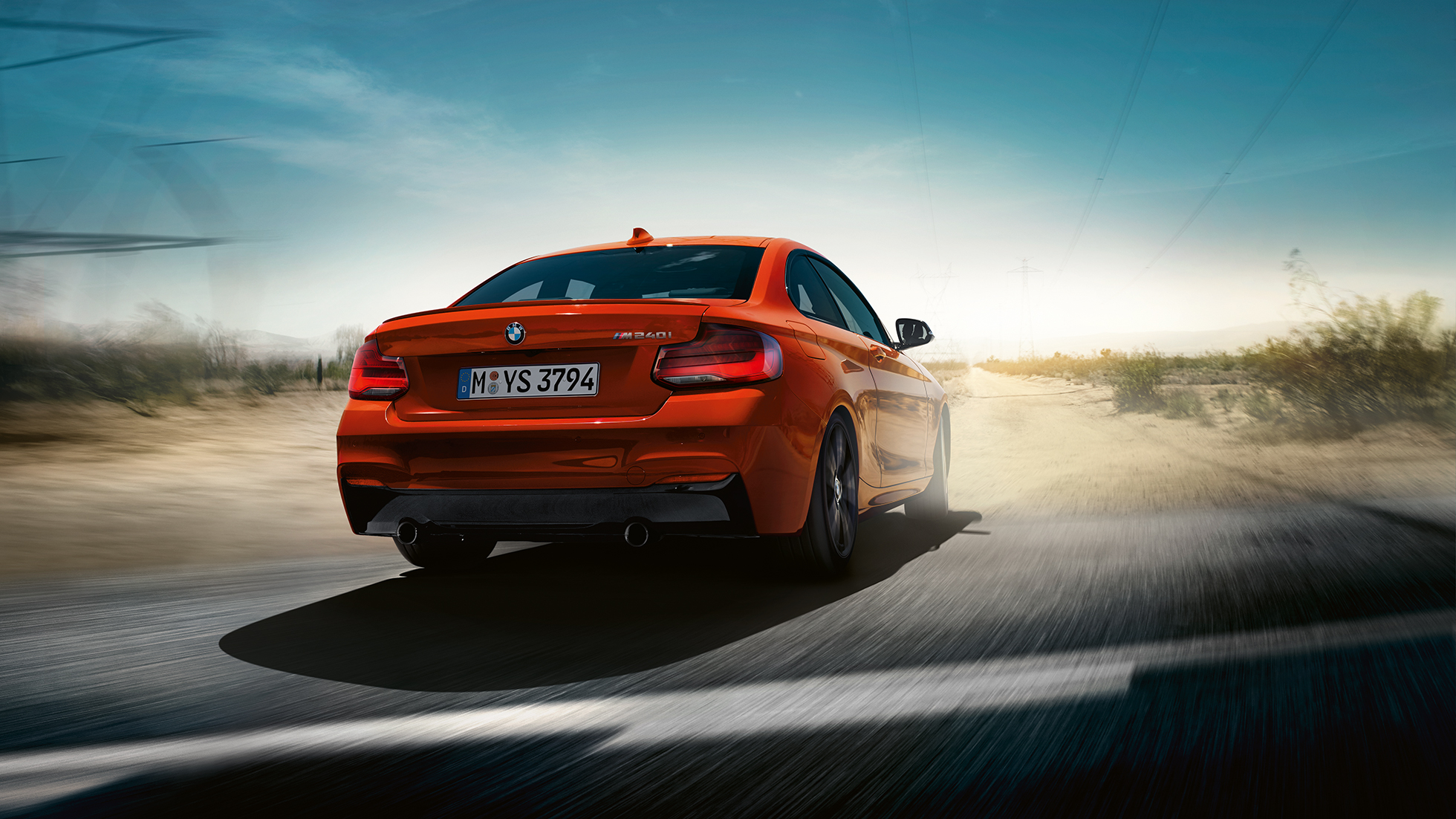 BMW M240i Coupé šassii BMW M240i Coupé F22 2017 Sunset Orange metallik, šassii