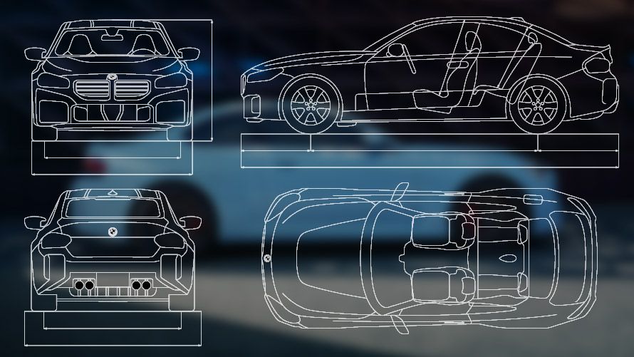 BMW M2 mudelid G87 G42, välismotiiv Välismotiiv, BMW M2 mudelid G87 G42