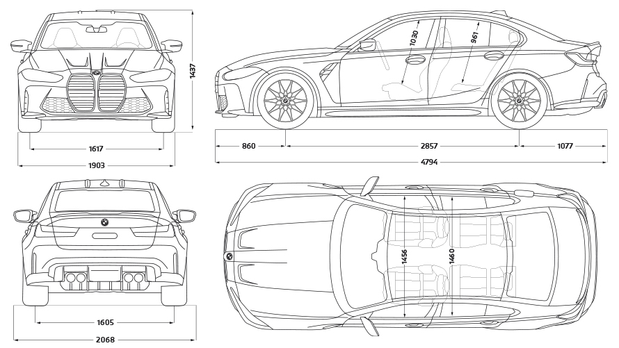 BMW M3 Sedaan G80 2020, külgvaade konnaperspektiivvaatena BMW M3 Sedaan G80 2020 Isle of Man Green metallik, külgvaade konnaperspektiivvaatena