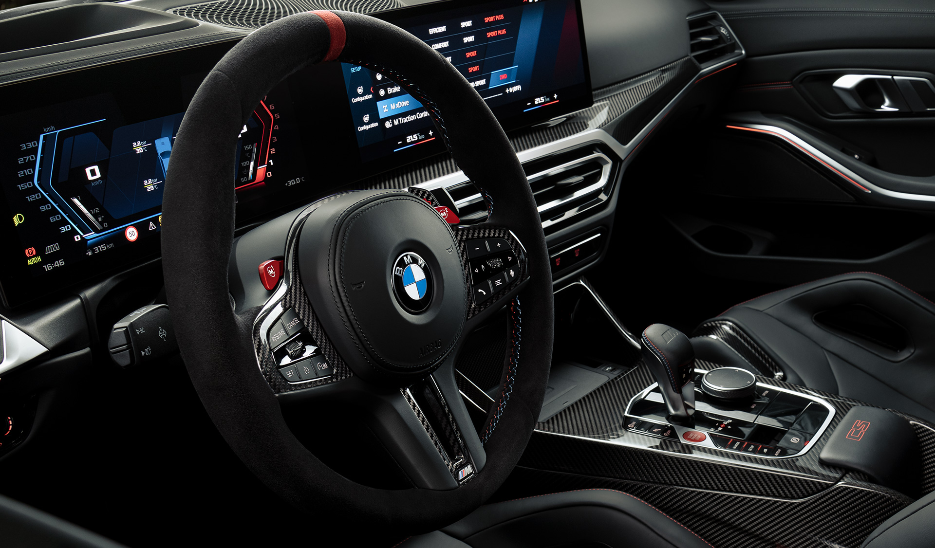 Alcantara-nahkkattega M-rool, BMW M3 CS G80 BMW M3 CS G80, Alcantara-nahkkattega M-rool