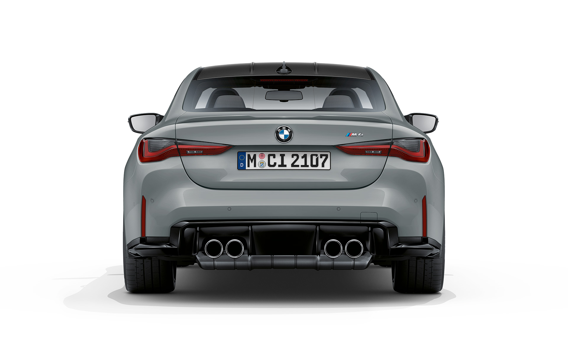 BMW M4 Coupé G82 2020, Brooklyn Grey metallik, tagantvaade