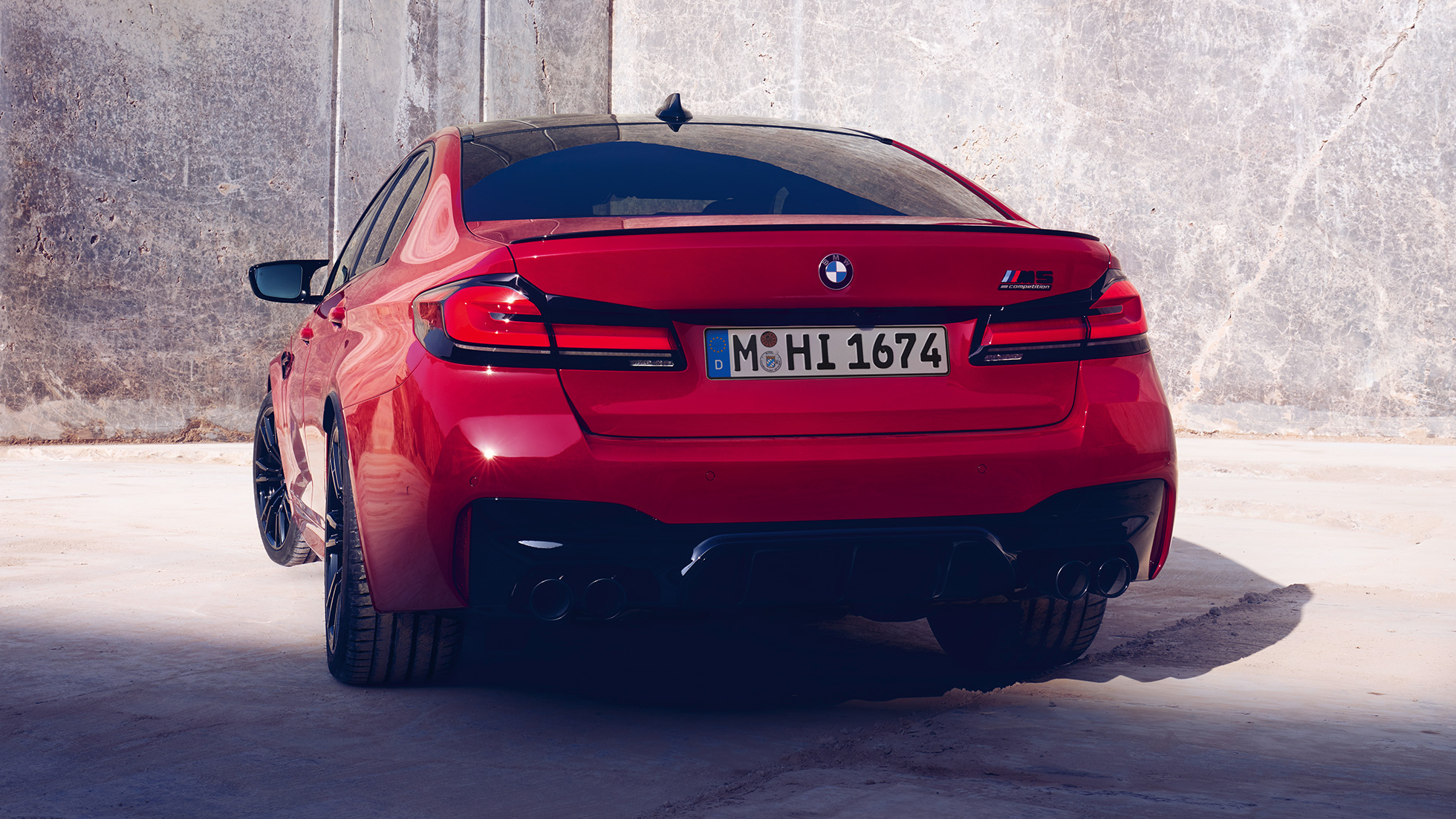 Tagatuled, BMW M5 Competition F90 LCI Facelift 2020 Tagatuled, BMW M5 Competition F90 LCI Facelift 2020, BMW Individual Imola Red, tagantvaade