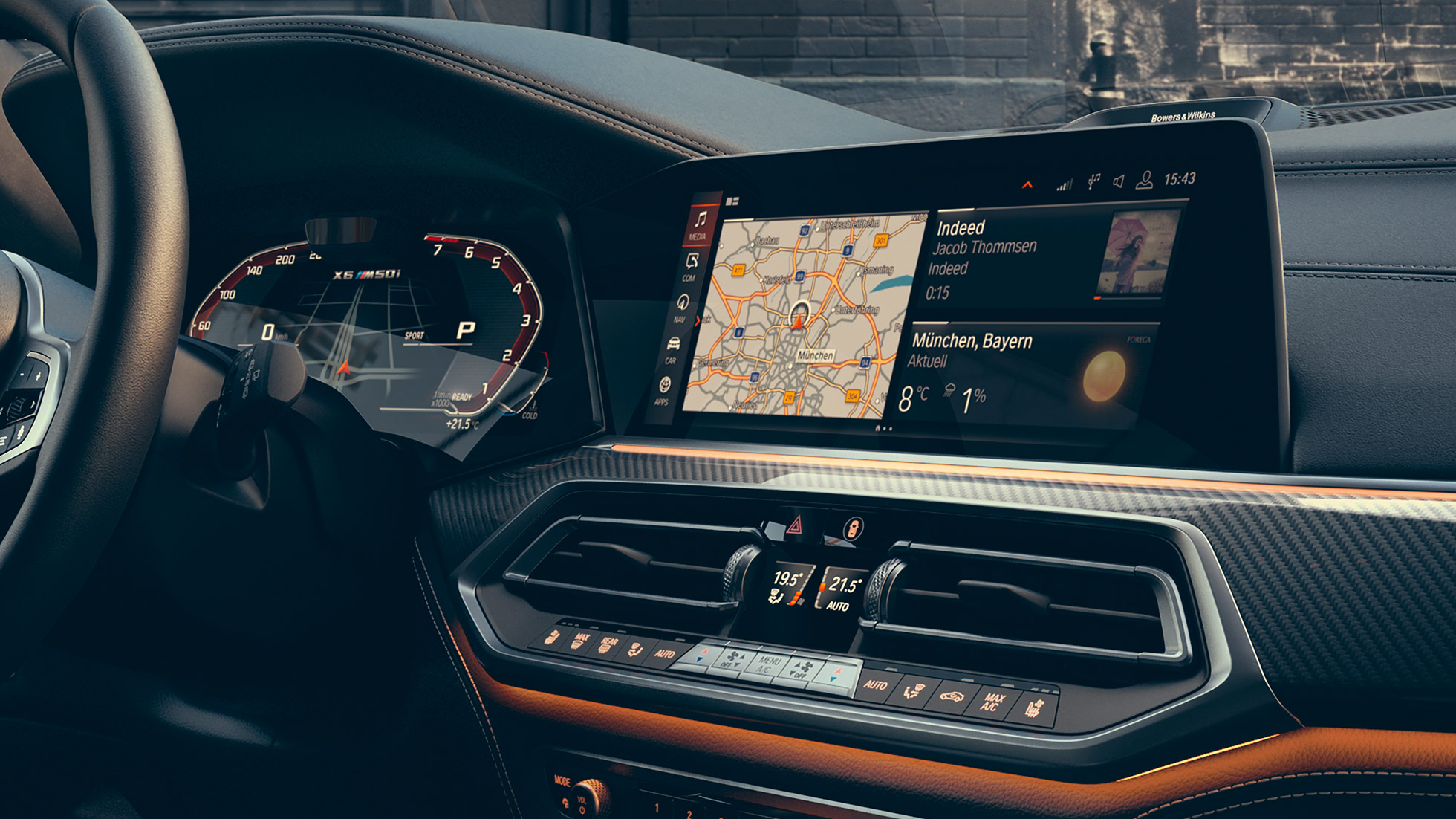 BMW X6 M50i, juhikoht BMW X6 M50i, juhikoht, juhi suunas.