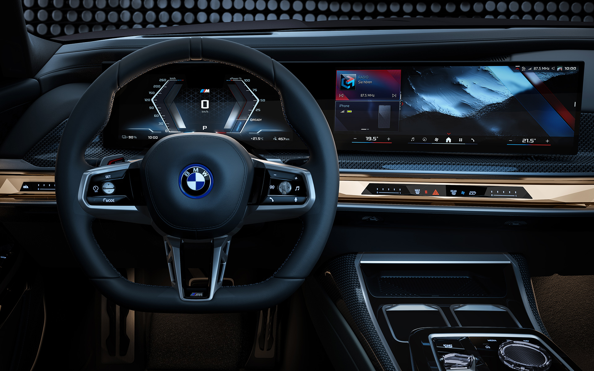 BMW i7 M70 xDrive Sedaan G70 M, nahkkattega M-rool