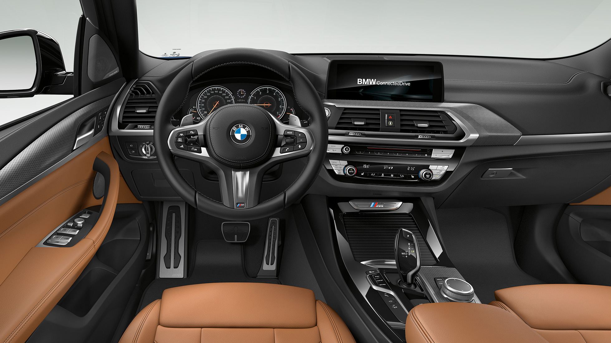 BMW X3 M40i ja BMW X3 M40d, kabiin. BMW X3 M40i ja BMW X3 M40d, salong, kabiin koos nahkkattega M-rooli ja M-sportistmetega.