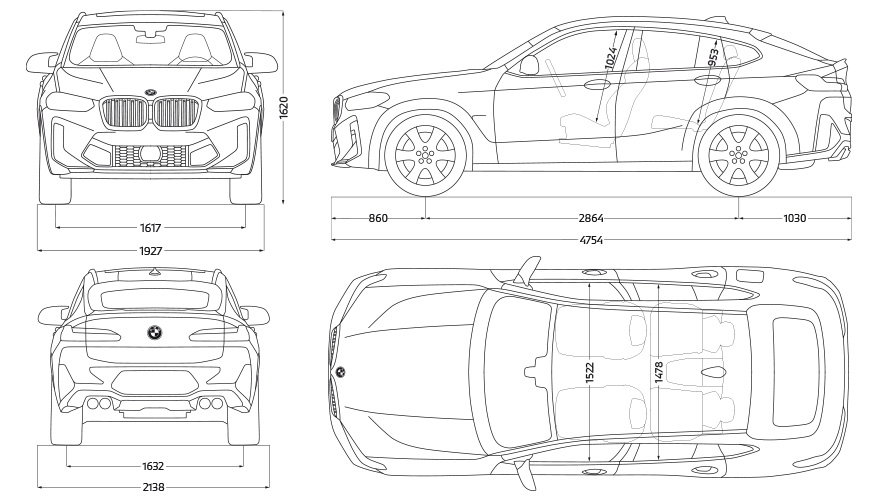 BMW X4 M Competition F98 LCI Facelift 2021, külgvaates seismas BMW X4 M Competition F98 LCI Facelift 2021, külgvaates seismas