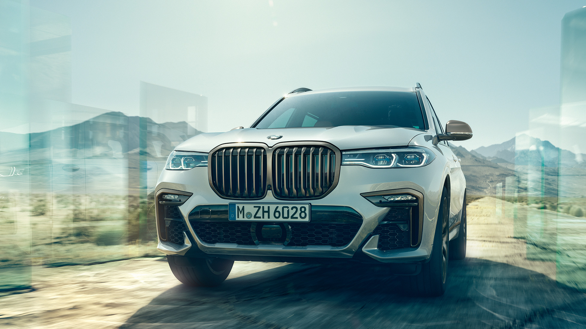 BMW X7 M50d, eestvaade BMW X7 M50d Mineral White, eestvaade, G07, 2019
